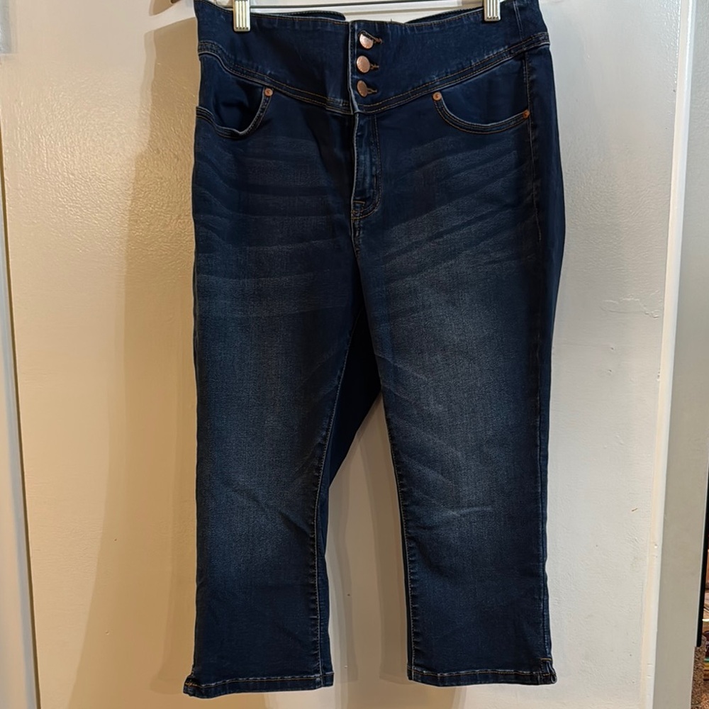 Lane Bryant denim pedal pushers